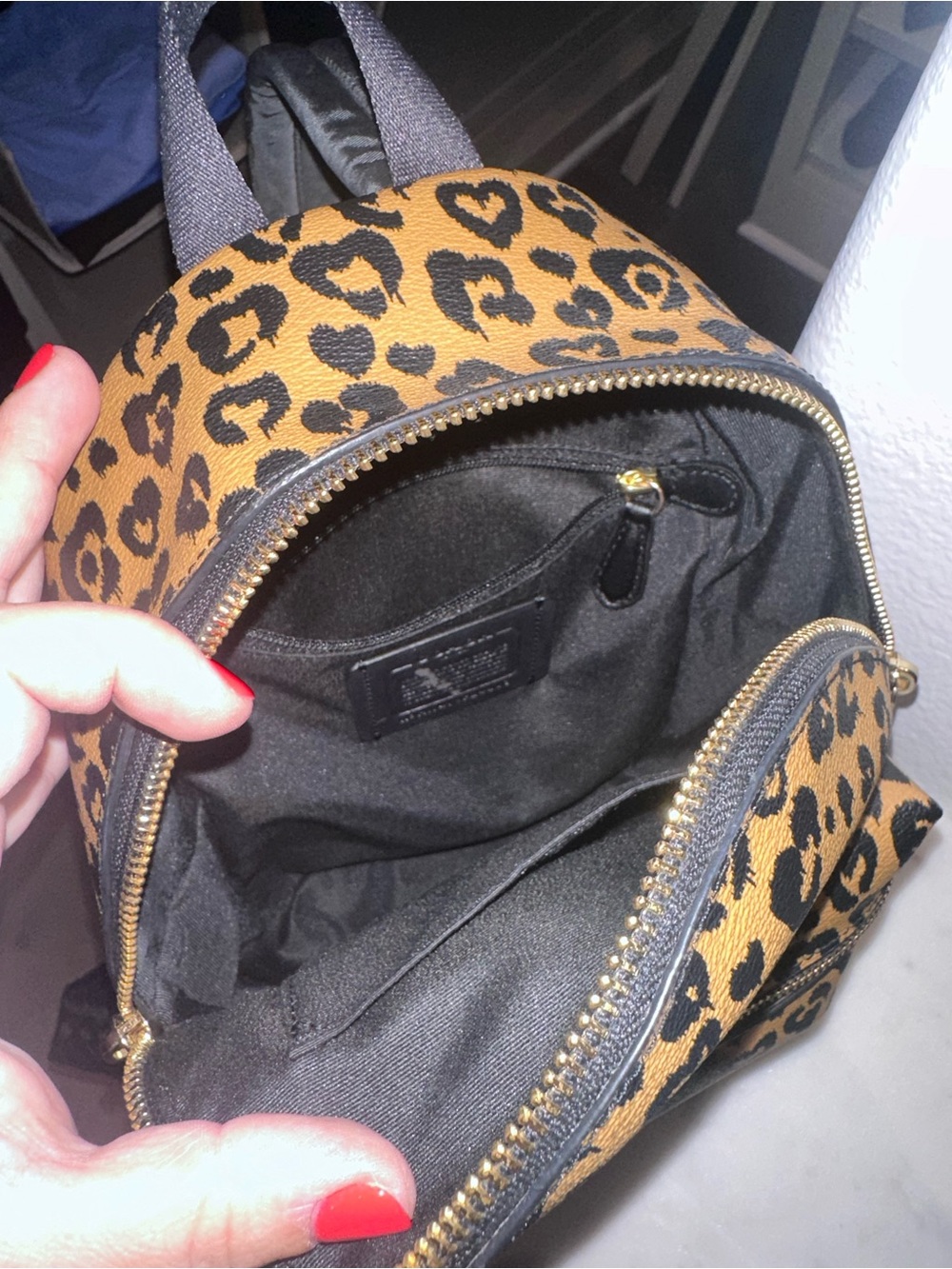 Coach Mini Charlie Backpack - Leopard Wildheart - Picture 12 of 16